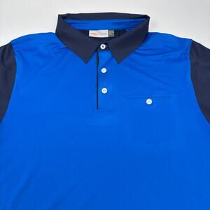 Kjus Mens (52) Large Blue Short Sleeve Golf Polo Shirt